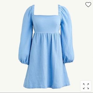 J. Crew Blue Square Neck Soft Gauze Dress in XXL